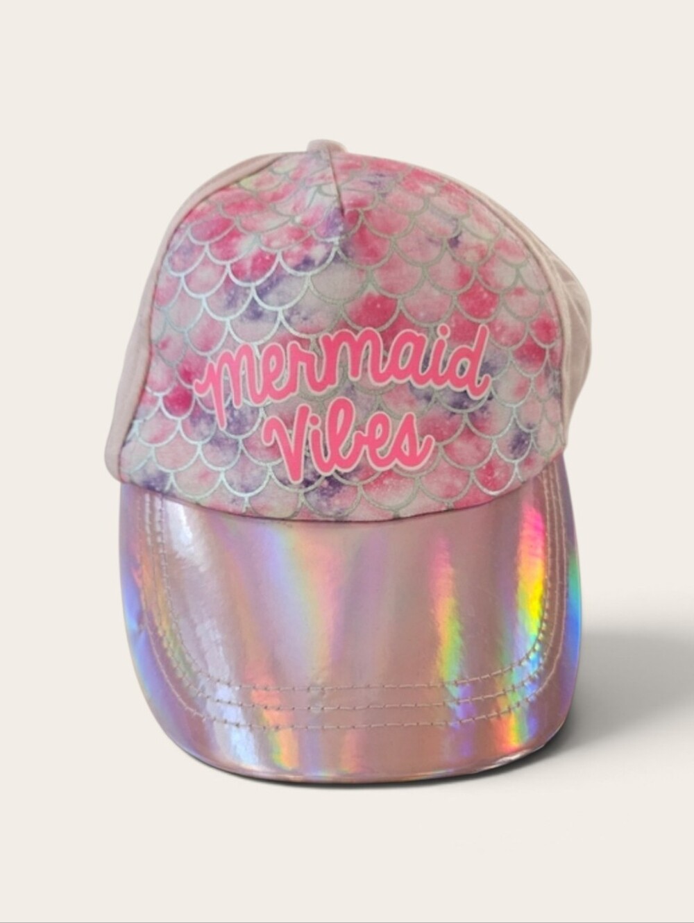 Mermaid Vibes Pink Iridescent Kids Hat